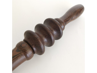Roller din lemn wenge, pentru masaj cu 1 rola tripla, 3 discuri (cod R 211S)